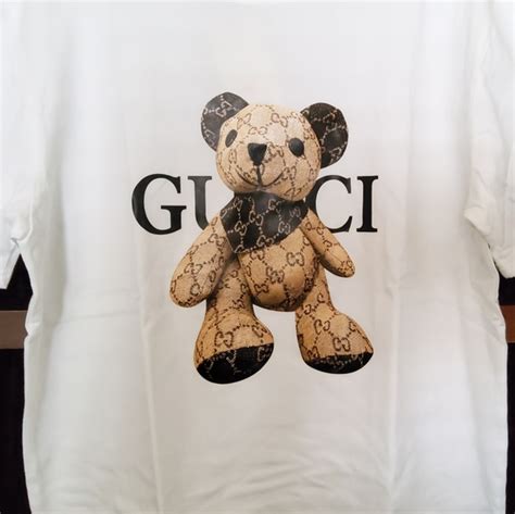 fake gucci bear t shirt|genuine gucci t shirts.